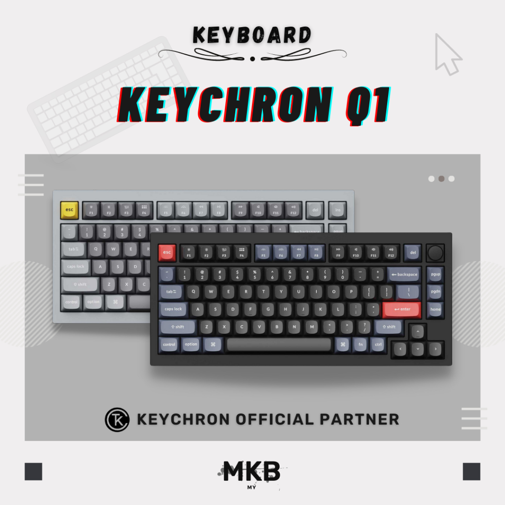 Ready Stock Keychron Q1 Pro Q1 V2 Cnc Aluminium Body 75 Gasket Hot