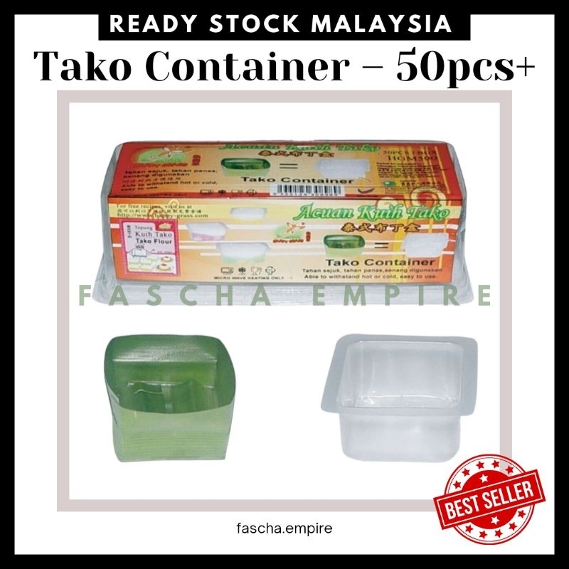 50pcs ± Tako Container / Bekas Kuih Tako / Acuan Tepung Pelita / Kuih ...