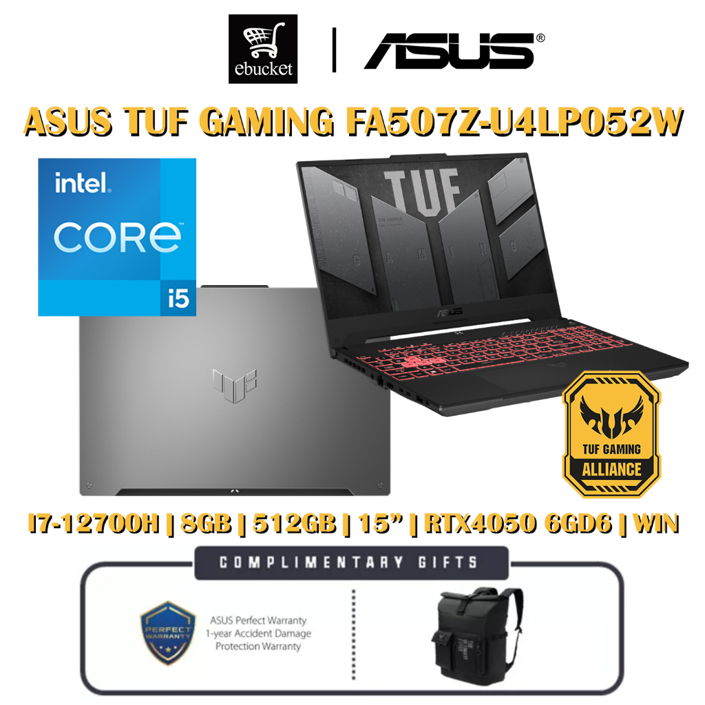 Asus Tuf Gaming F15 Fx507z U4lp052w Laptop Notebook I7 12700h 8gb 512gb Ssd 15 Fhd 5145