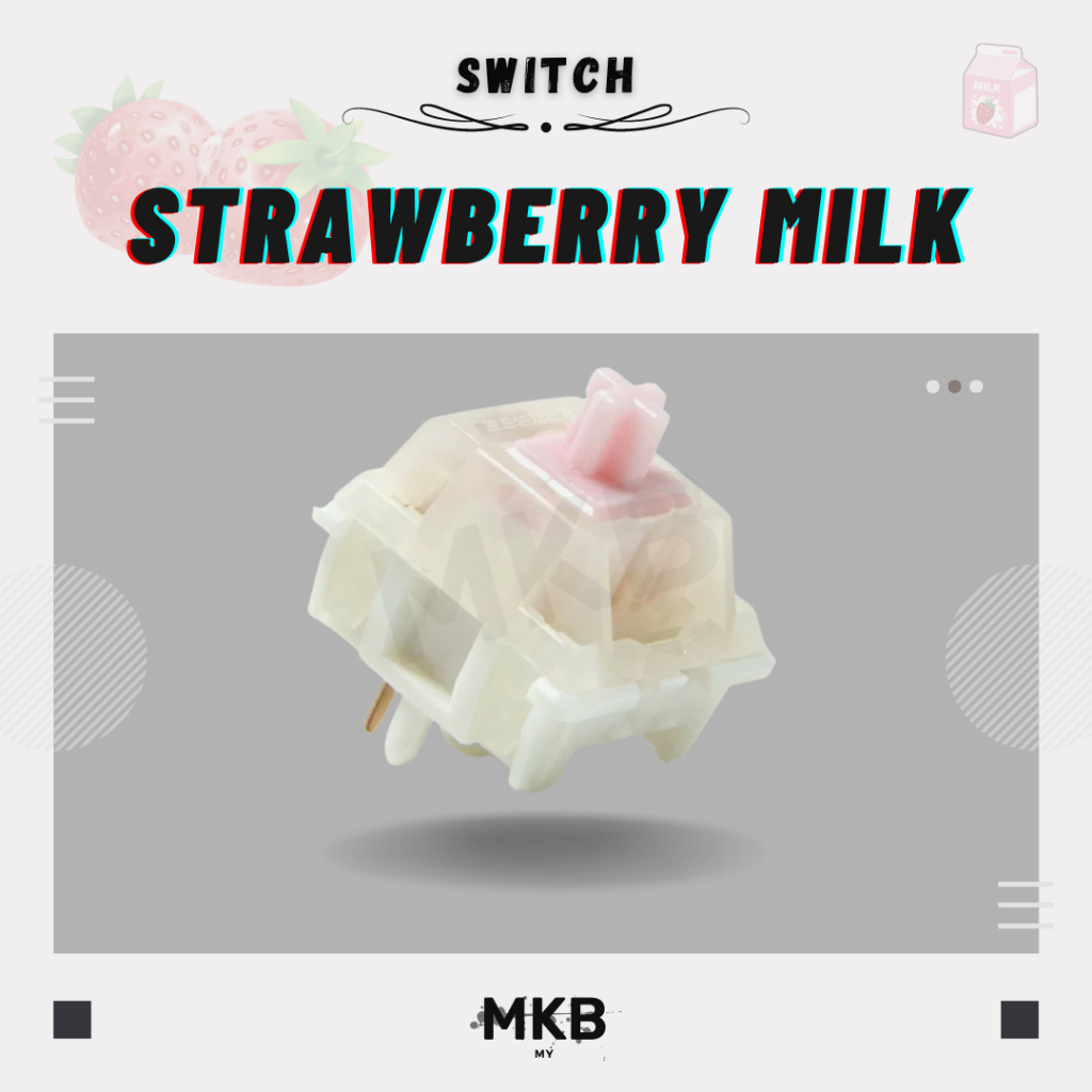 [READY STOCK] Tecsee Strawberry Milk Linear Switches Switch for Mechanical or Gaming Keyboards