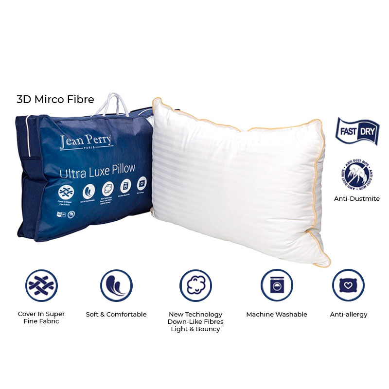 Hotel Quality Bed Pillows Super Bouncy Anti Allergy Neck Back 