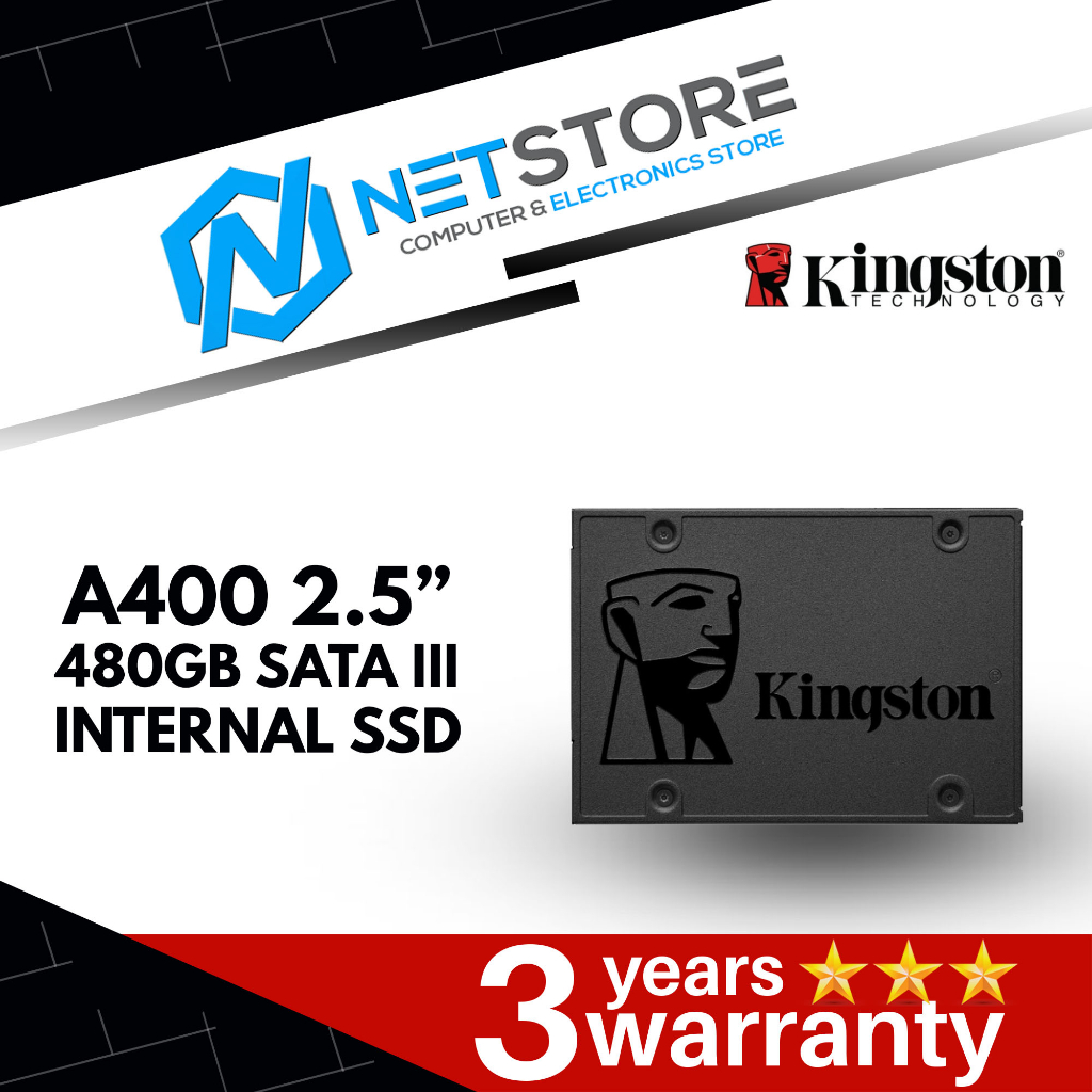  Kingston 480GB A400 SATA 3 2.5 Internal SSD SA400S37