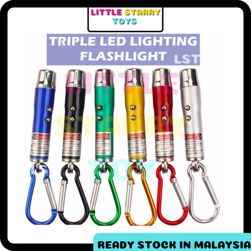 Ready Stock !! Triple LED Lighting Fashlight 3 in 1 Presentation
