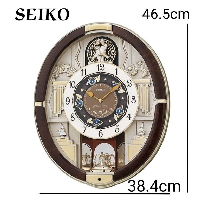 100% ORIGINAL SEIKO Melodies in Motion Musical Wall CLOCK QXM289 ...