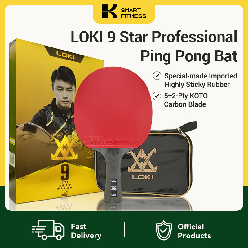 calendario zapatilla en general Loki 9 Star Professional Ping Pong Bat with Original Bag and Box,  Attack-Loop High Sticky Table Tennis Racket | Shopee Malaysia