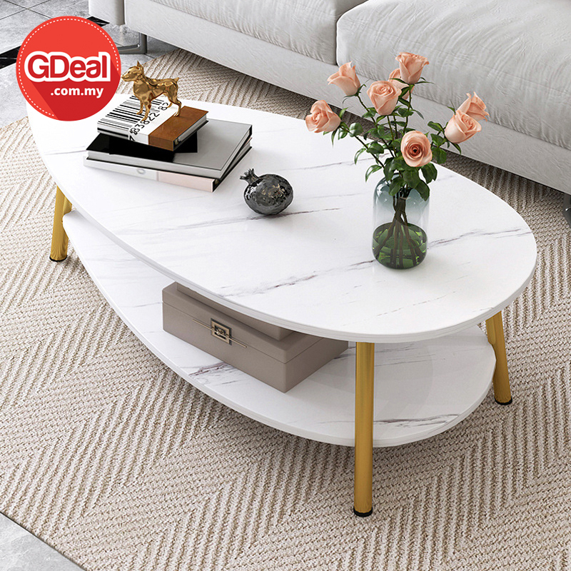 GDeal Coffee Table Modern Sofa Side Light Luxury Small Table Home ...