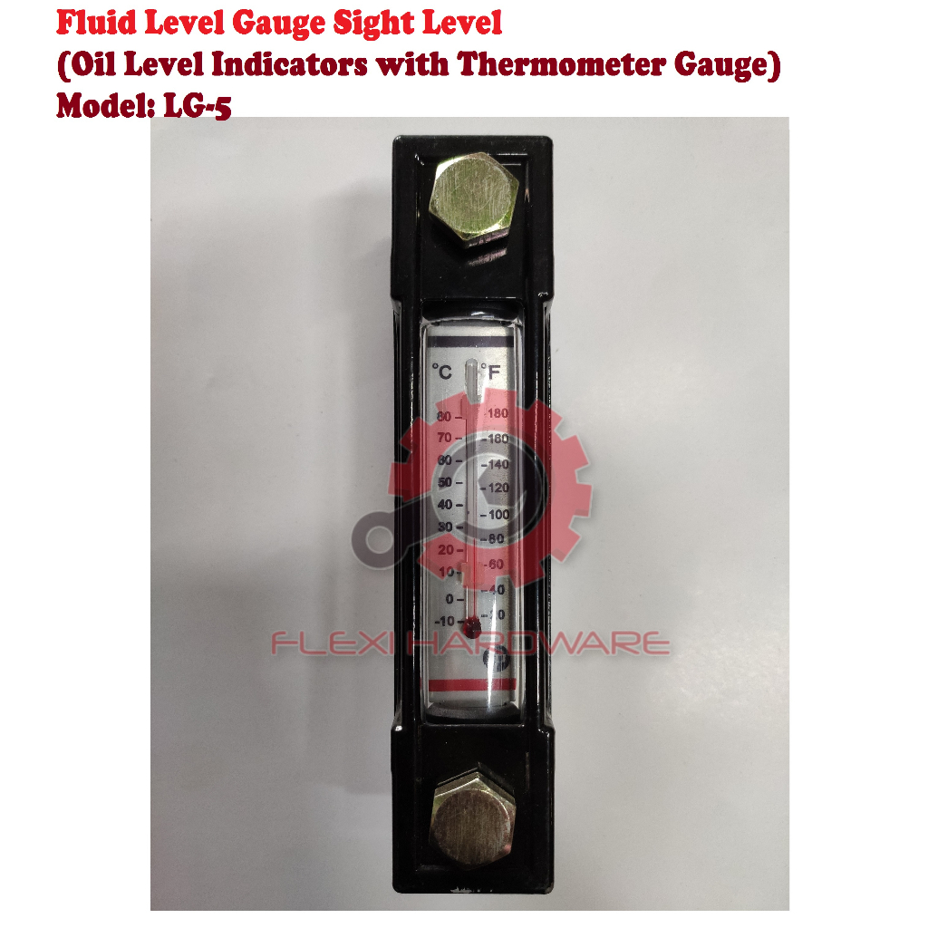 Fluid Level Gauge Sight Level (Oil Level Indicators with Thermometer