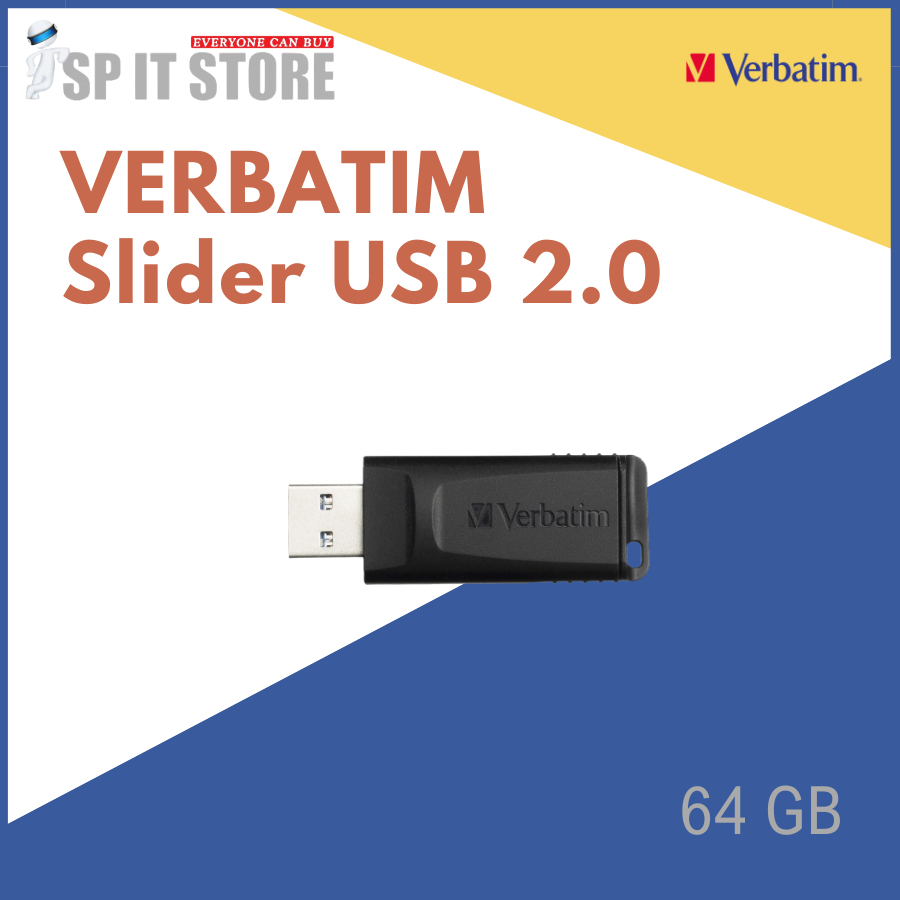 Verbatim Slider USB 2.0 Pendrive (64GB) Shopee Malaysia