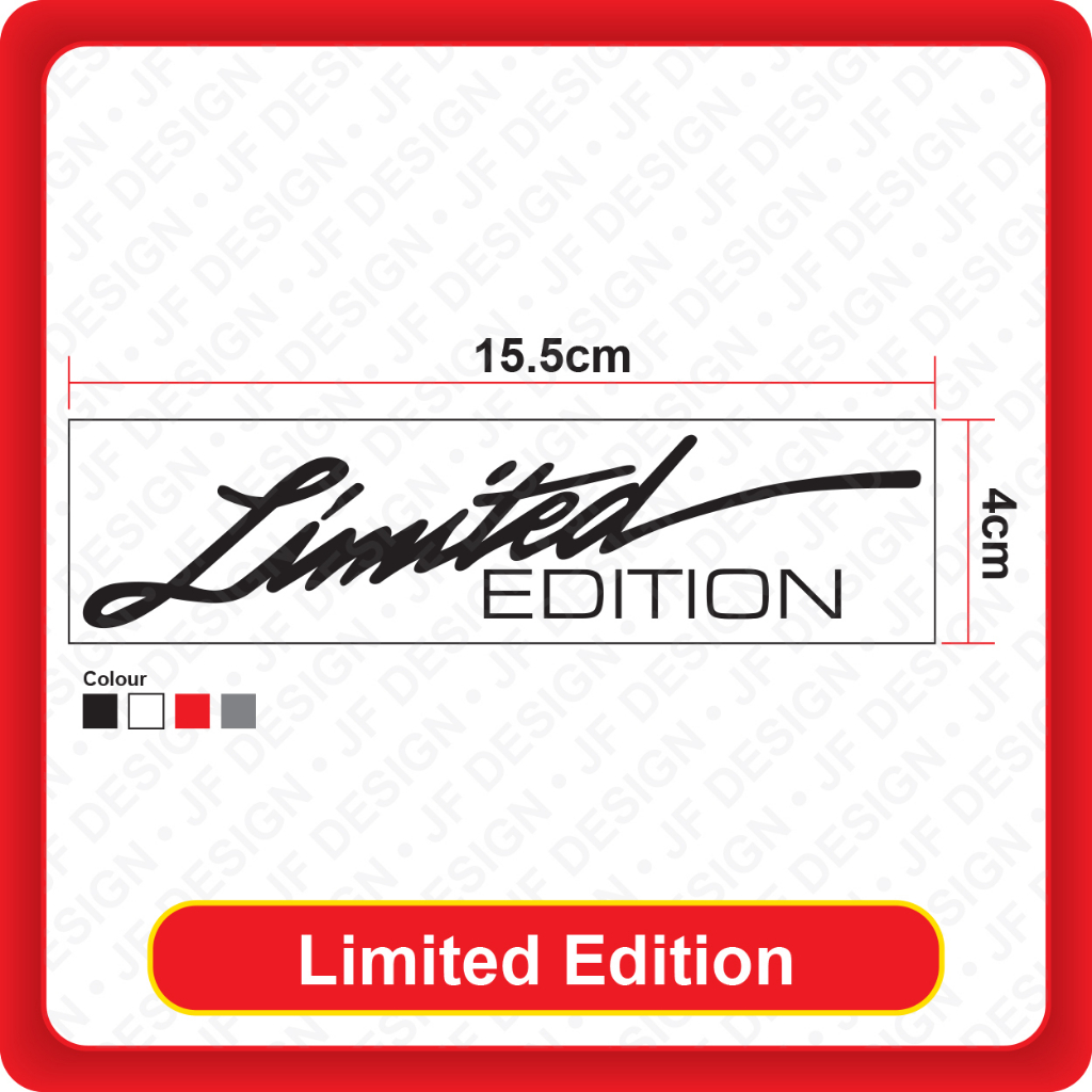 [023]Quality Car Sticker Limited Edition [Big/Middle/Small][Sticker ...