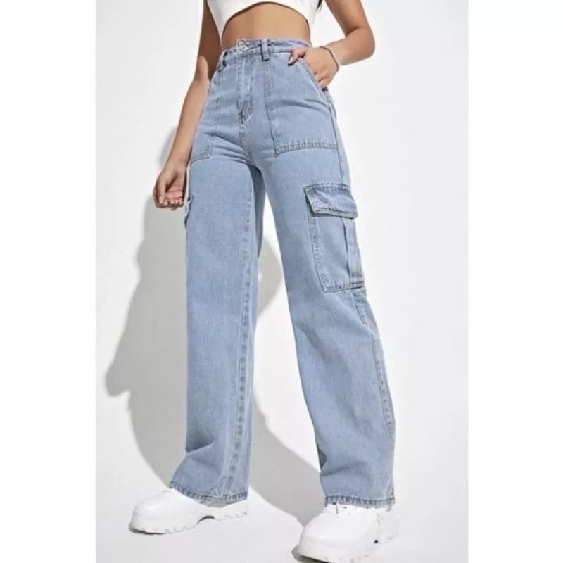 cargo palazzo jeans viral {26 to 36} | Shopee Malaysia
