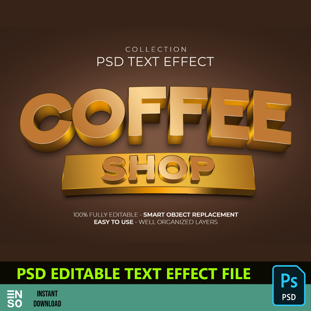 PSD Text Effect Stylish Text | Editable PSD Text Logo | Creative ...