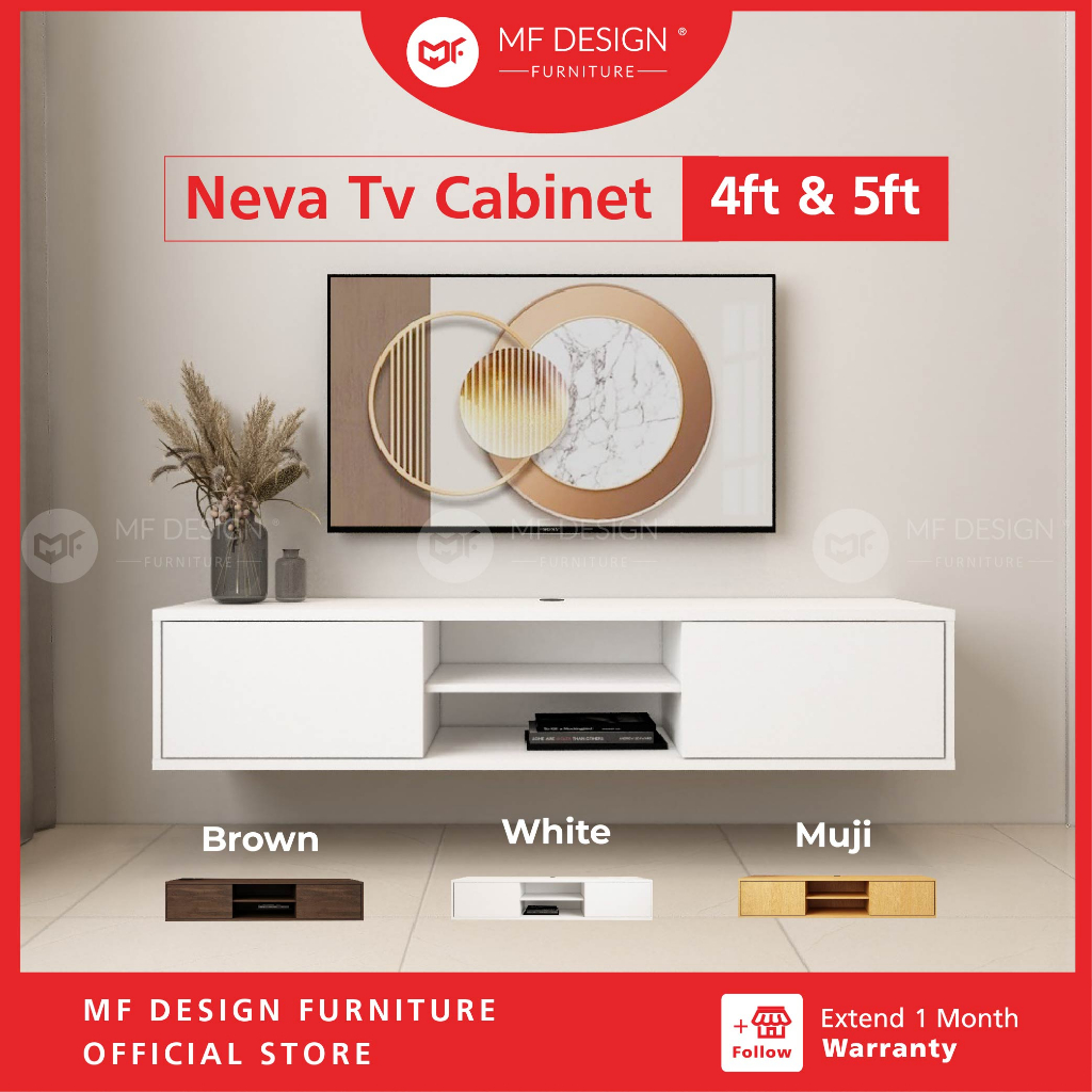 MF DESIGN NEVA wall tv 5ft 4ft tv gantung rak tv