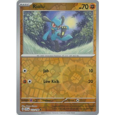 Riolu - Reverse Holo - 112/198 - SV1 SV01 - Pokemon Scarlet & Violet ...