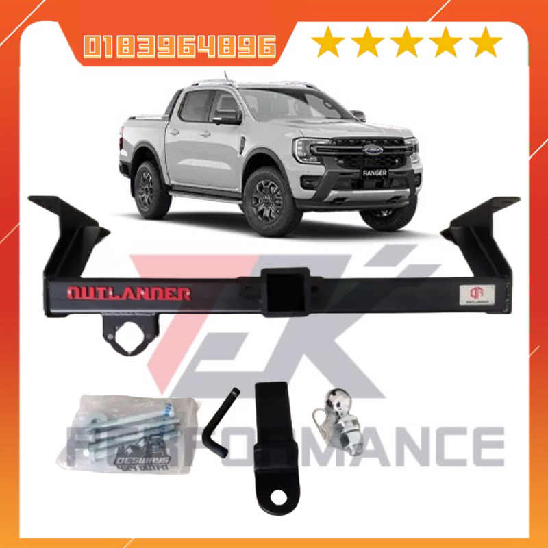 FORD RANGER NEW GEN T9 2023 OUTLANDER REAR TOWING BAR-THAILAND | Shopee ...