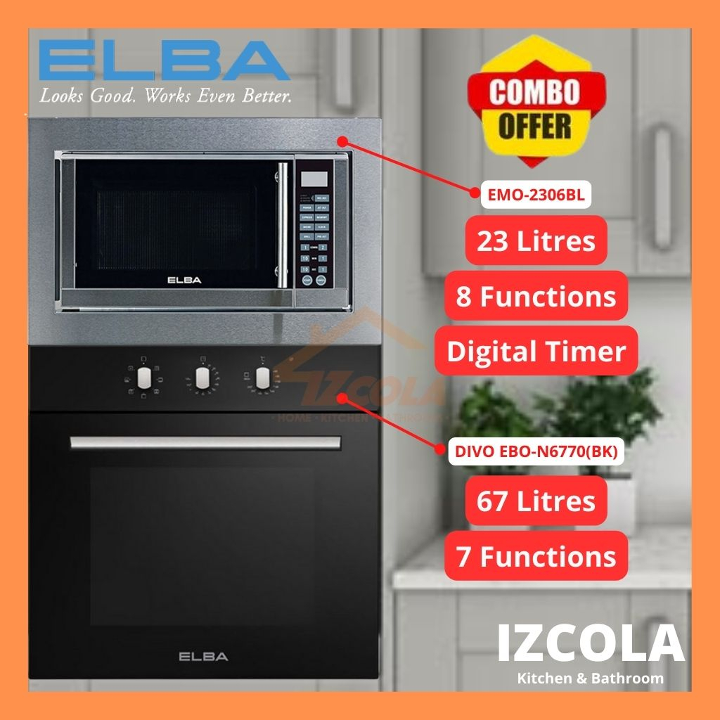ELBA BuiltIn Microwave Oven EMO2306BI 23 Litres / BuiltIn Oven DIVO