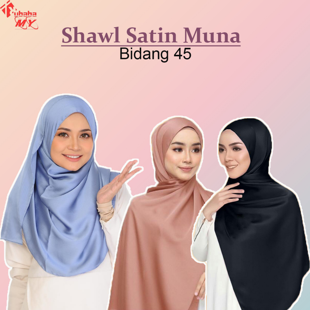 tutorial shawl satin muna