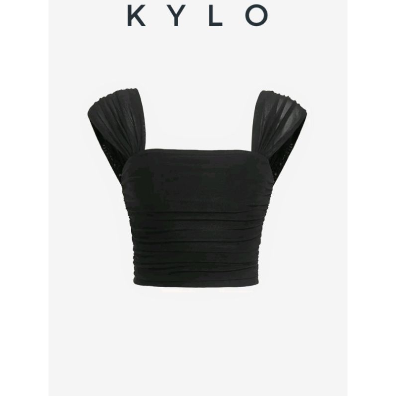 KYLO Minimalist Square Neck Two Layer Crop Top For Women | Shopee Malaysia