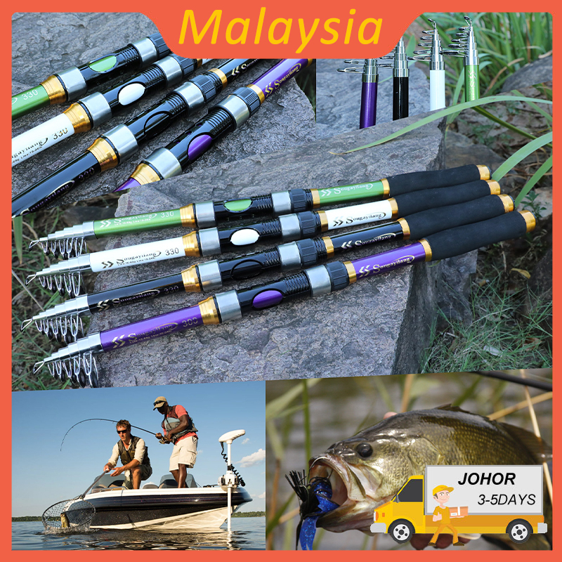 Sougayilang 4 Colors Telescopic Fishing Rod 1.8m-3.3m Glass Fiber EVA  Handle Carp Spinning Fishing Rod Fishing Pole