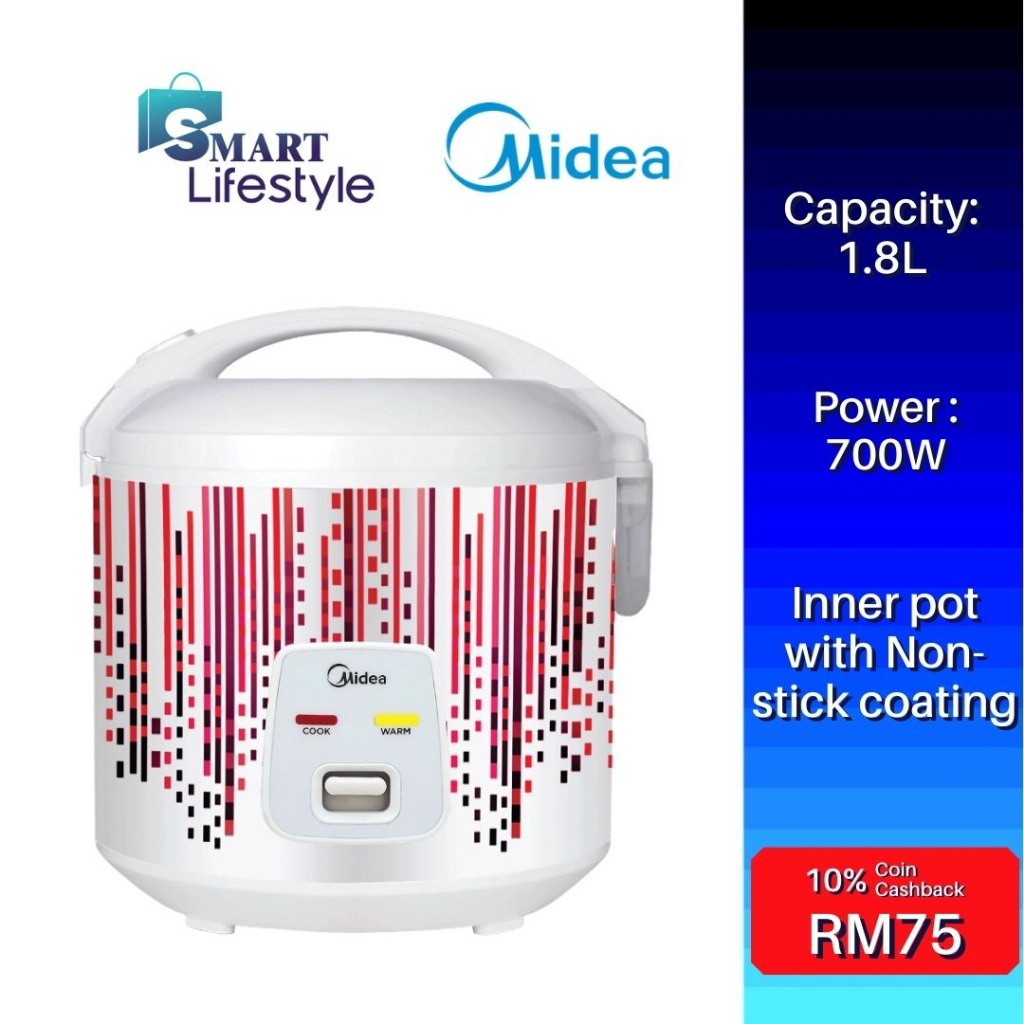 Midea 1.8L JAR RICE COOKER MRCM1821 Shopee Malaysia
