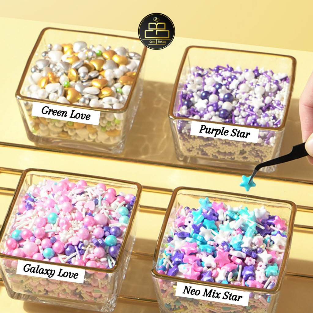HALAL Galaxy NEW Cake Sprinkles / Gula Hiasan Gula Manik Kek Roti / DIY Halal Urai Sprinkle