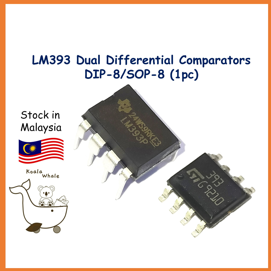 LM393 LM393P Dual Differential Comparators IC LM393DT LM393D SMD SOP-8 ...