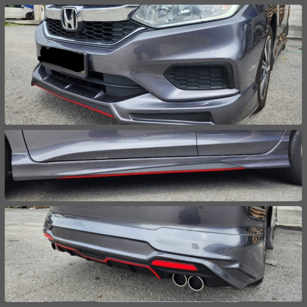 Honda City 6th Generation 2017 Mugen RS Thai Skirting Body Kit ABS