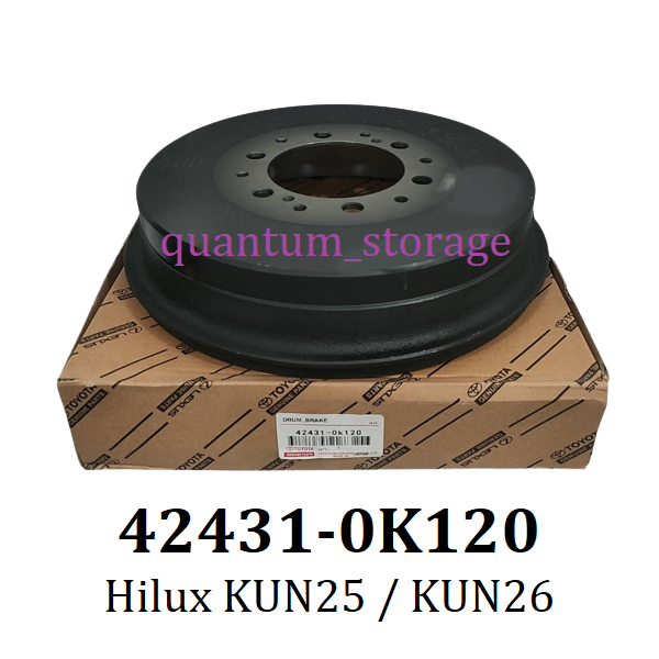 Toyota Brake Drum Rear 424310K120 Hilux Vigo KUN25 KUN26 Revo GUN125