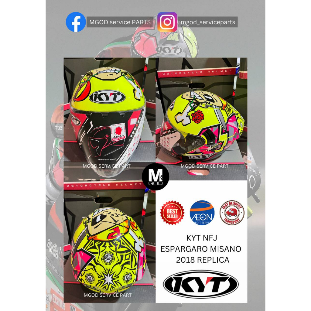YSNJX029 KYT NFJ HELMET KYT NFJ KYT HELMET KYT ESPARGARO MISANO 2018 REPLICA ALEIX PIRATE KYT