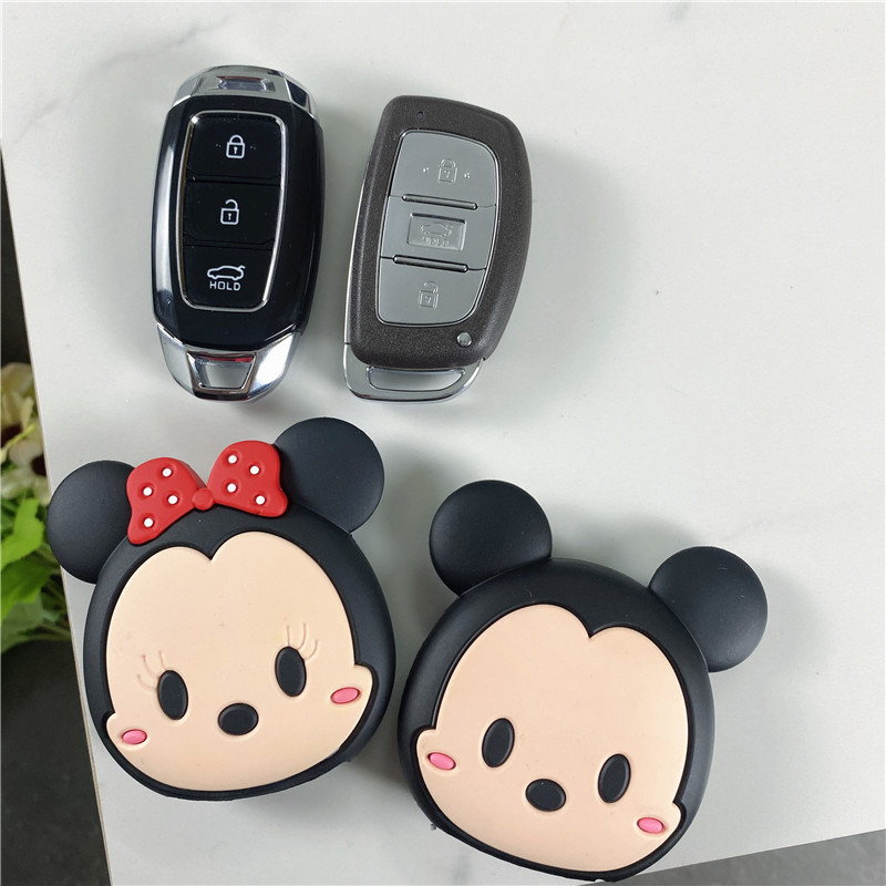 Mickey Minnie key casing for Hyundai creta i10 i30N Kona Sonata Grand
