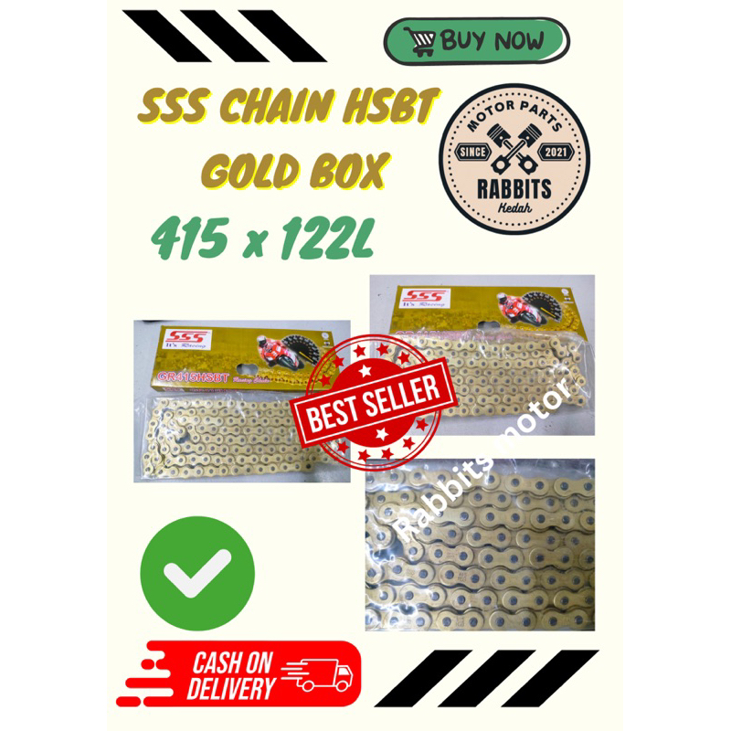 RANTAI SSS RACING CHAIN GS415HSBT 122L HEAVY DUTY RACING | Shopee Malaysia
