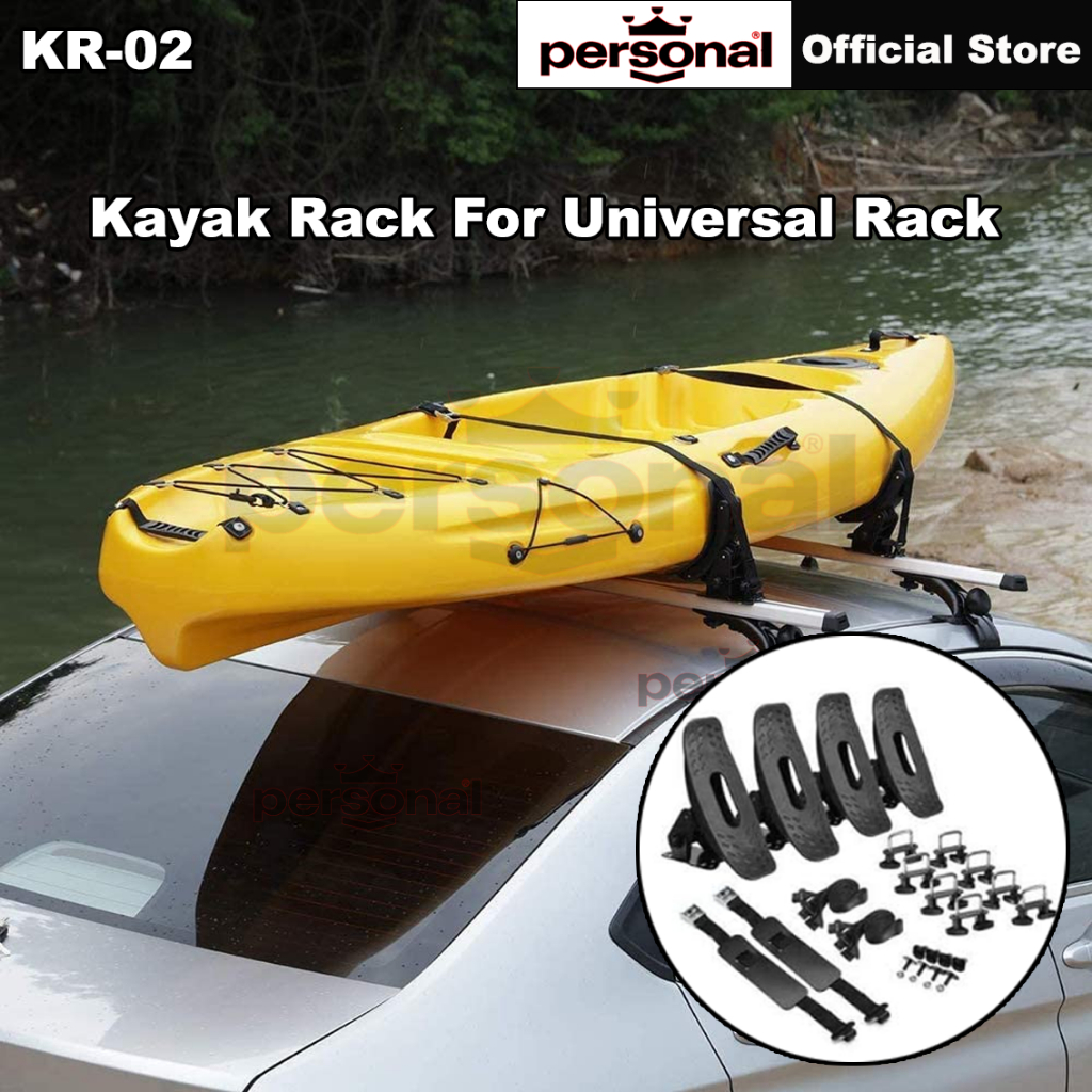 KR02 Universal Kayak Roof Rack, Canoe Boat Carrier Holder for Most