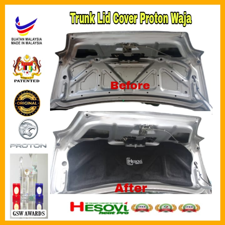 Proton Waja HESOVI Boot/Trunk Lid Cover Insulator for Soundproofing