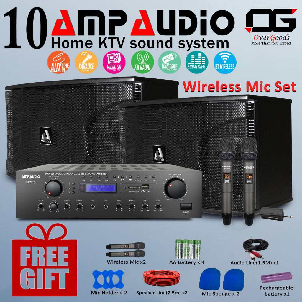 PACKAGE H - Professional AmpAudio Karaoke Speaker Full Set Family ...