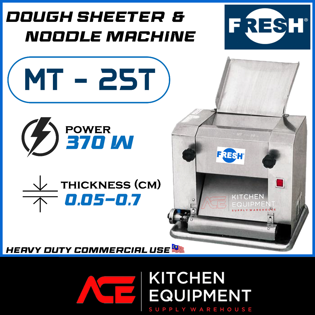 FRESH Electric Dough Sheeter Noodles Cutting Heavyduty SUS Automatic Table Top Machine MT25T