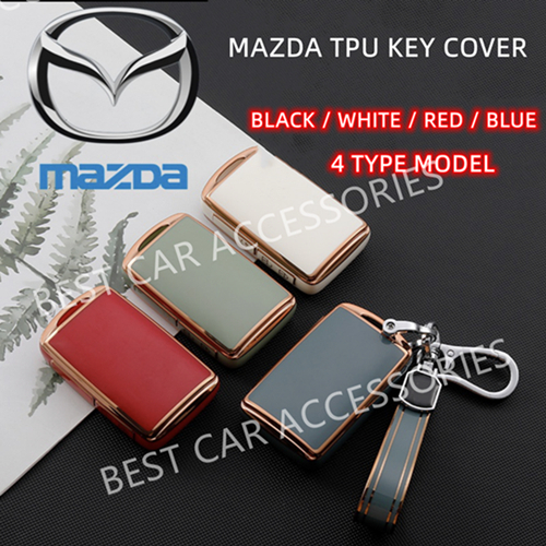 MAZDA Car Key Cover Chrome Reflection TPU Car Key Remote Casing Sarung Kunci MAZDA 2 3 5 6 CX3