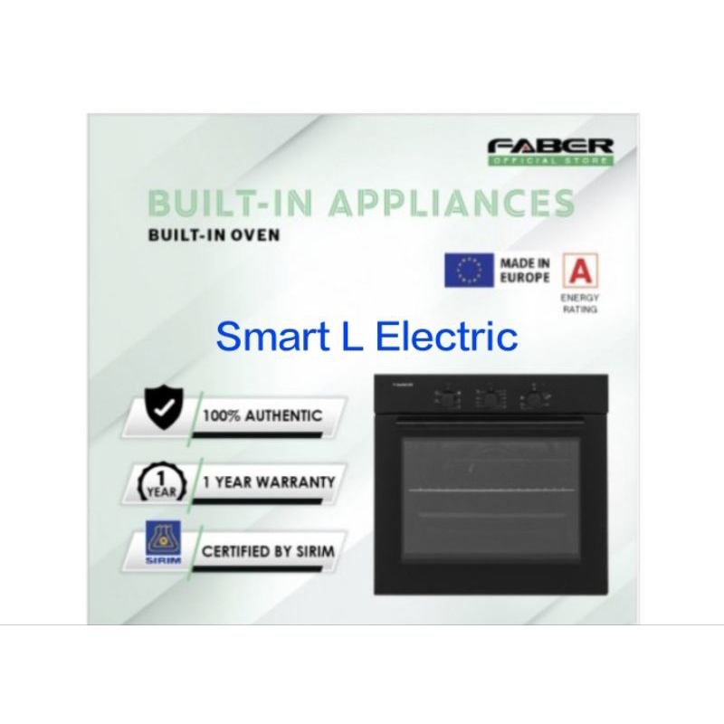 (Offer!!!) Faber Build in Oven FBO FERVIDO 600BK Faber 60L Build in