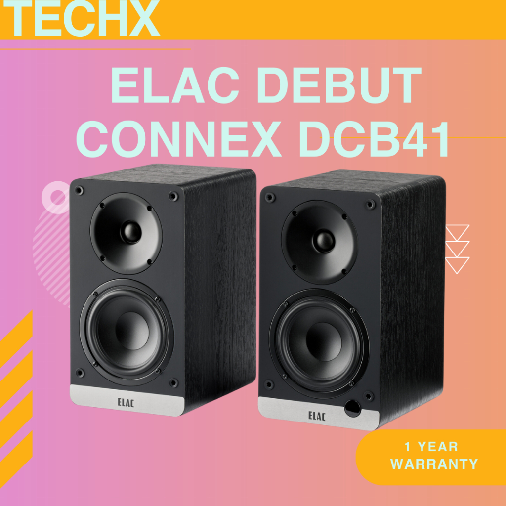 Elac Debut ConneX DCB41 Home Audio Compact Powered HiFi Speakers with