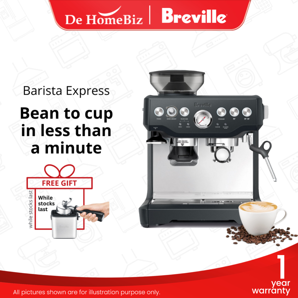 BREVILLE BES870CHR Barista Express Espresso Coffee Machine 3 In 1