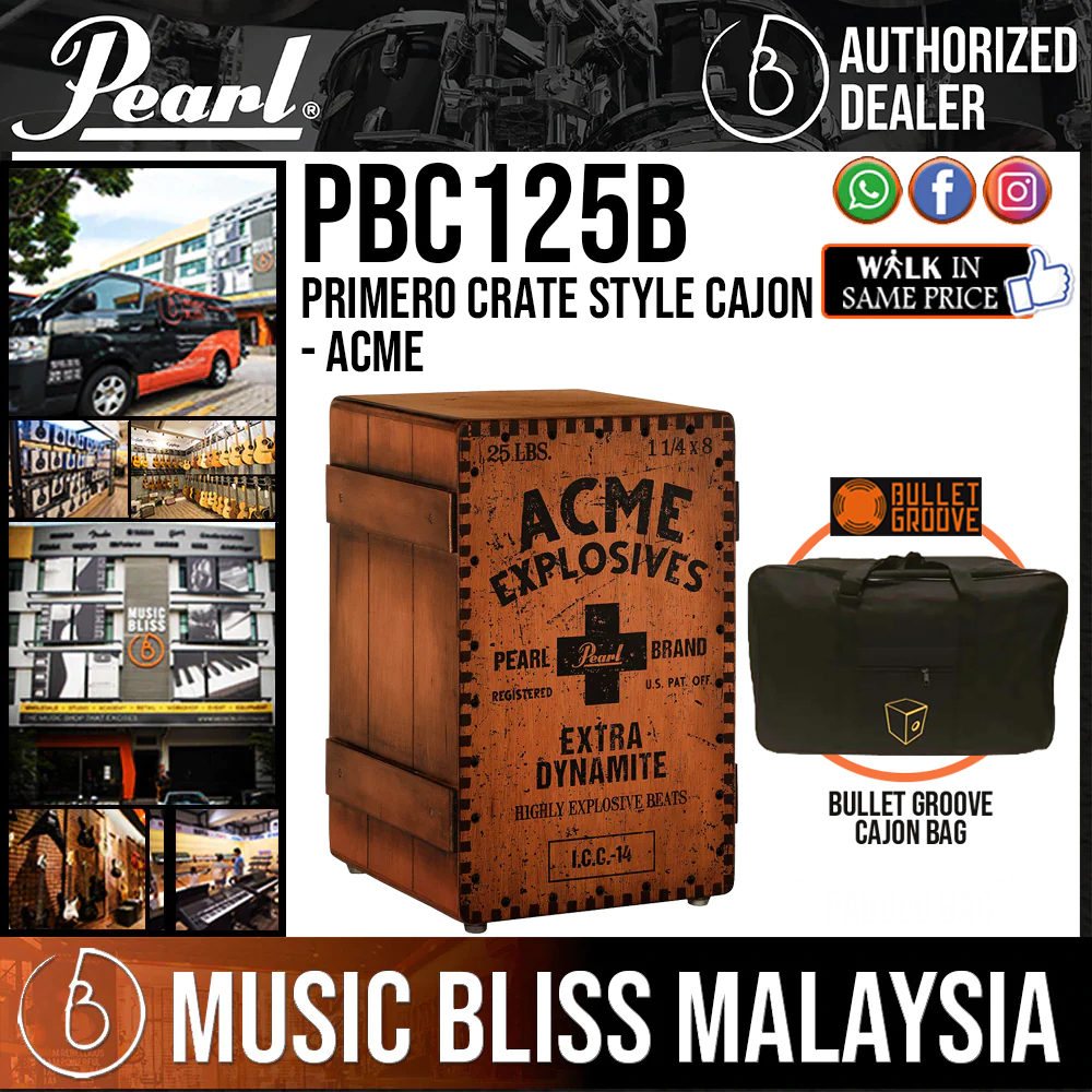 Pearl Primero Crate Style Cajon - Acme (PBC-125B / PBC125B) | Shopee ...