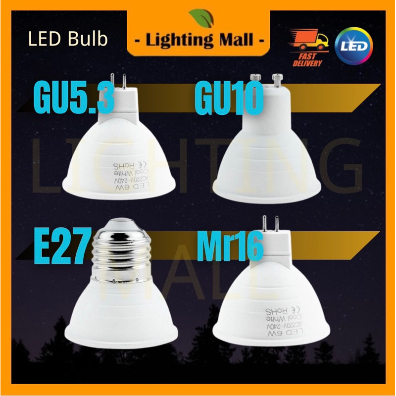 LED GU5.3 / GU-10 240V LED BULB 5-7W | Shopee Malaysia