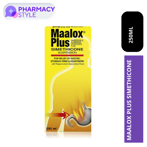 Maalox Plus Suspension 250ml (For Relief of Gastric, Stomach Wind