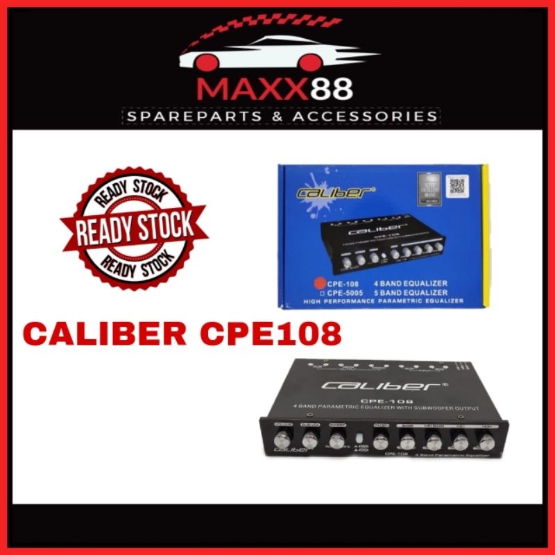 CALIBER CPE108 4BAND PREAMP EQUALIZER WITH SUBWOOFER OUTPUT Shopee
