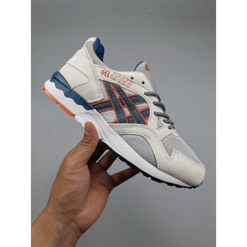 Asics Gel Lyte V Beigi Blue Shopee Malaysia