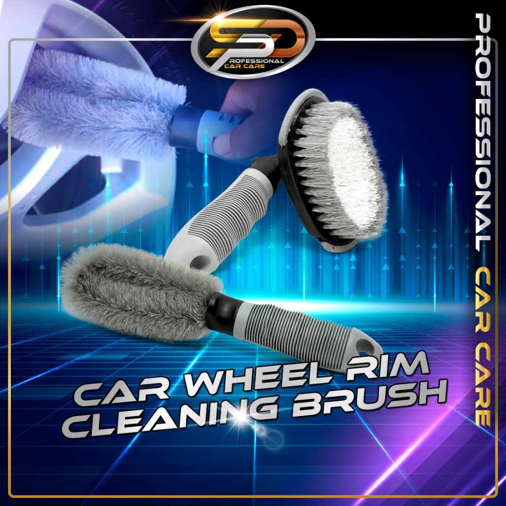 Auto Hub Car Alloy Wheel Cleaning Brush Tyre Rim Scrubbing Brush ...