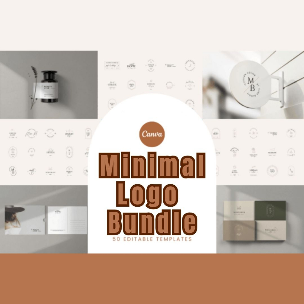 Minimal Logo Bundle | Canva Logo Bundle | Canva Template | Business ...