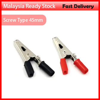 Clip Crocodile Red Screw Type 45mm