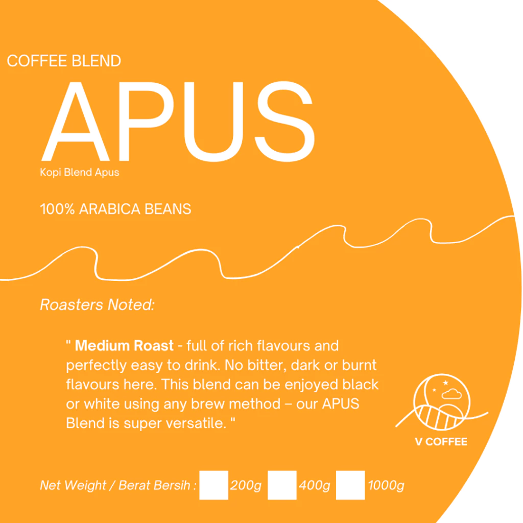 V Coffee Malaysia Apus – specialty coffee beans Malaysia