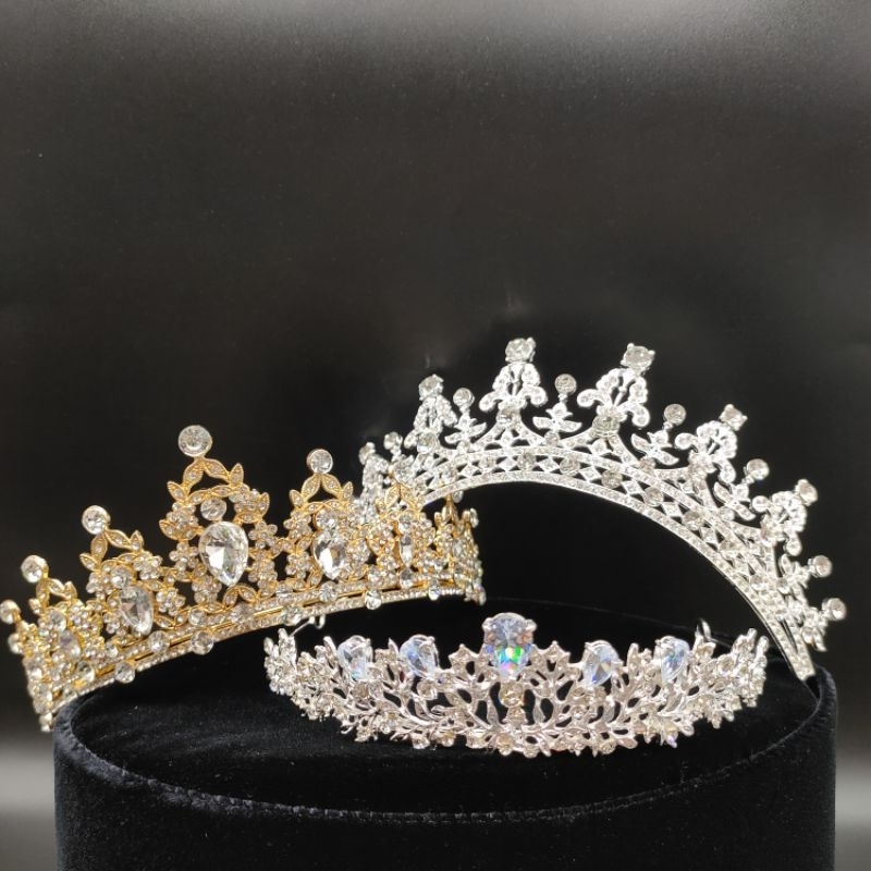 [crown Bride] Zirconia Crown Rhinestone Crown Tunang Crown Nikah Crown Wedding Crown Cantik