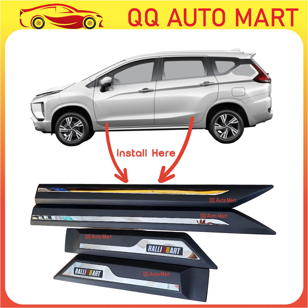MITSUBISHI Xpander Side Door Moulding / SIDE DOORS CLADDING MOULIDING TRIM GUARD BODY MOULDING