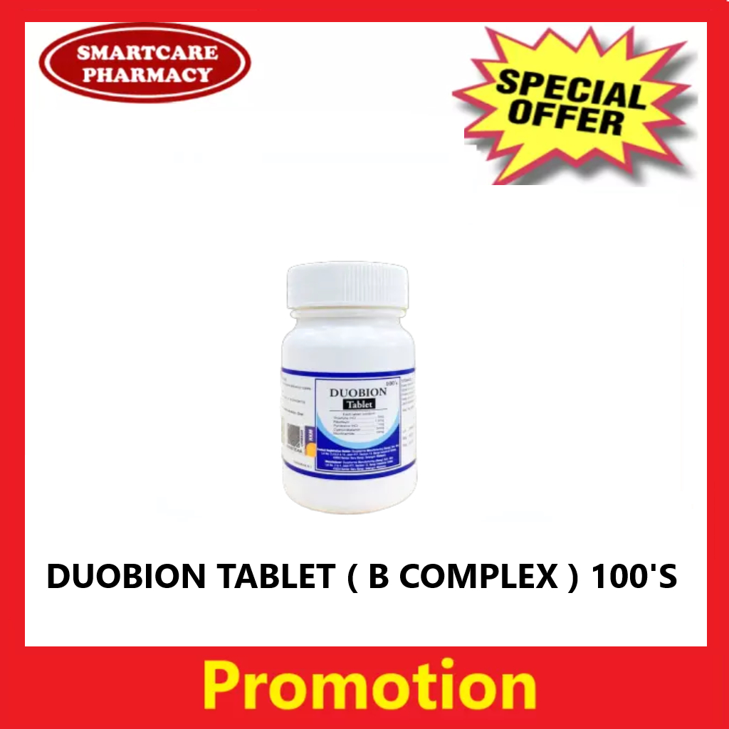 Duobion Tablet ( B Complex ) 100 Tablets (1 Unit) -- Can Stabilize Mood ...